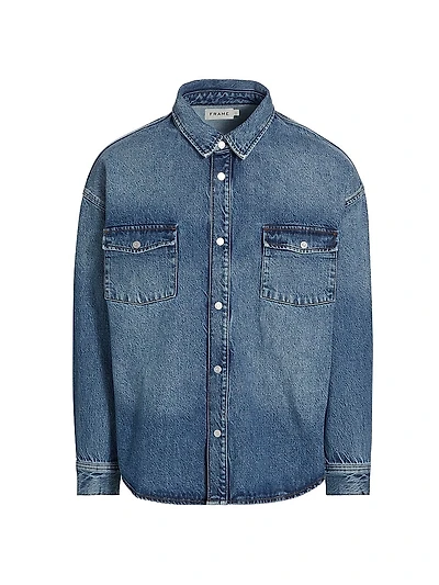 Denim Snap-Front Shirt