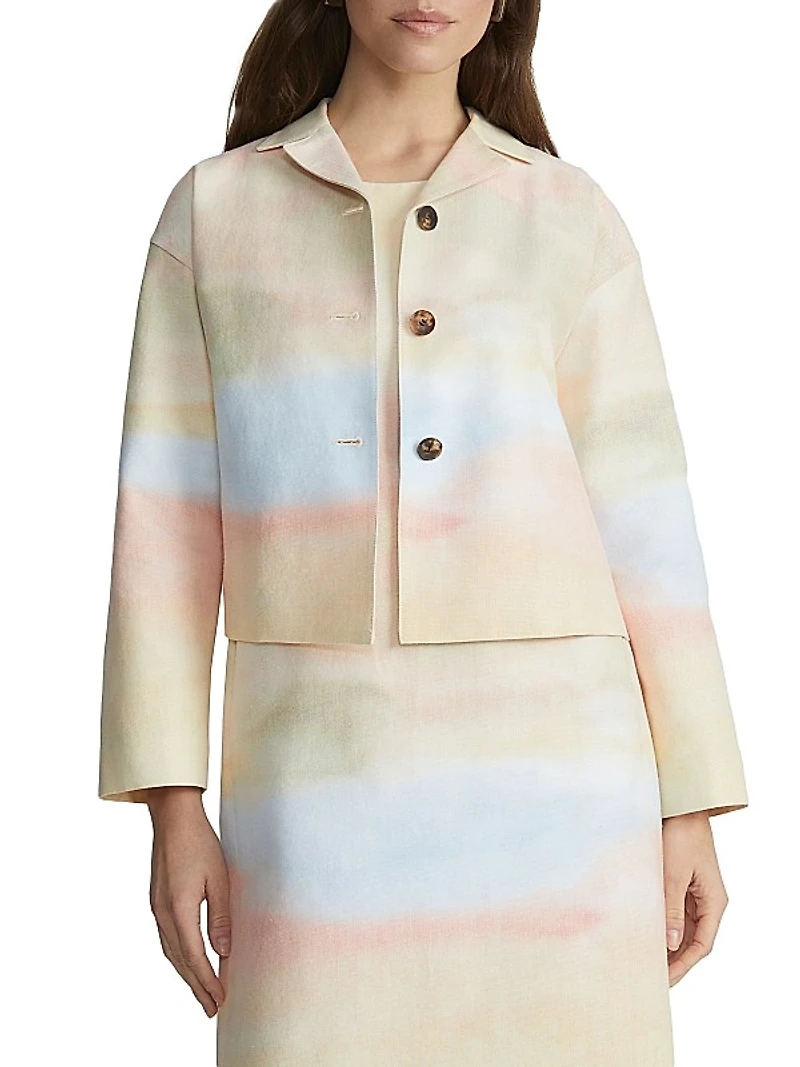 Drop Shoulder Cropped Jacket