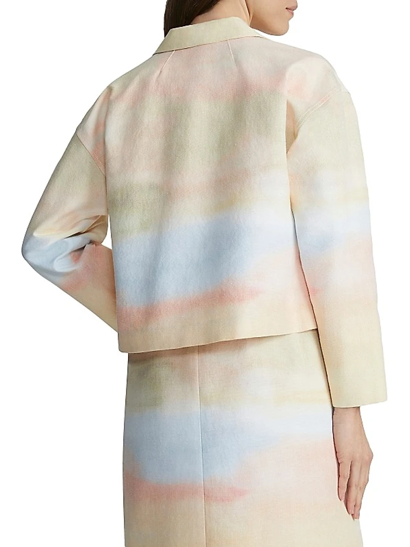 Drop Shoulder Cropped Jacket