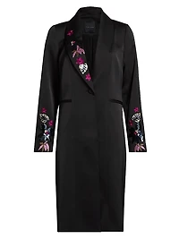 Heather Floral Embroidered Coat