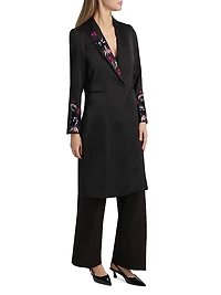 Heather Floral Embroidered Coat
