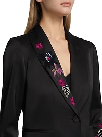 Heather Floral Embroidered Coat