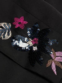 Heather Floral Embroidered Coat