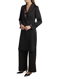 Heather Floral Embroidered Coat