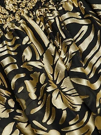 The Francesca Metallic Burnout Tiered Midi-Dress