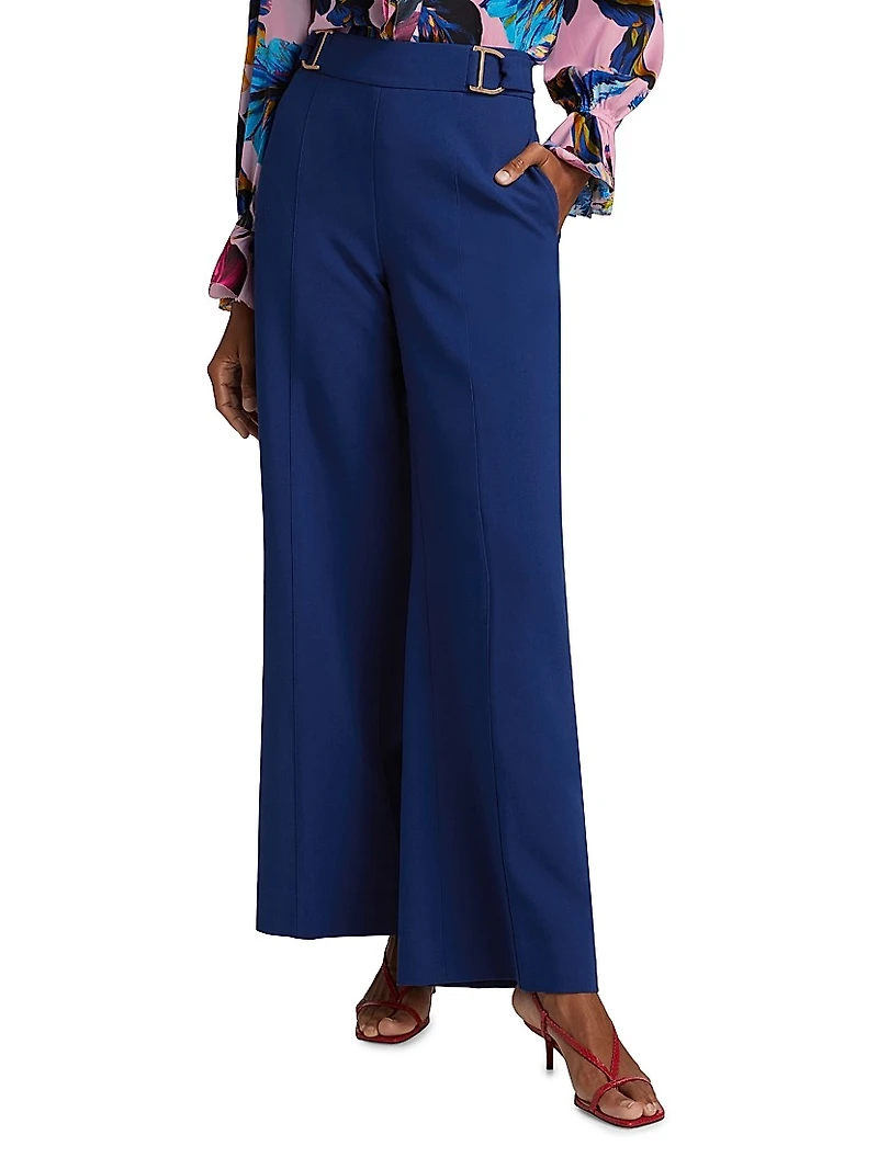The Inez High-Rise Wide-Leg Pants