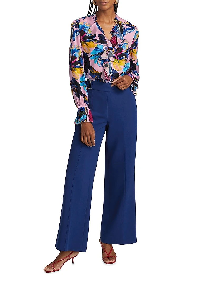 The Inez High-Rise Wide-Leg Pants