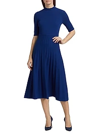 Kamala Mock Turtleneck Midi-Dress