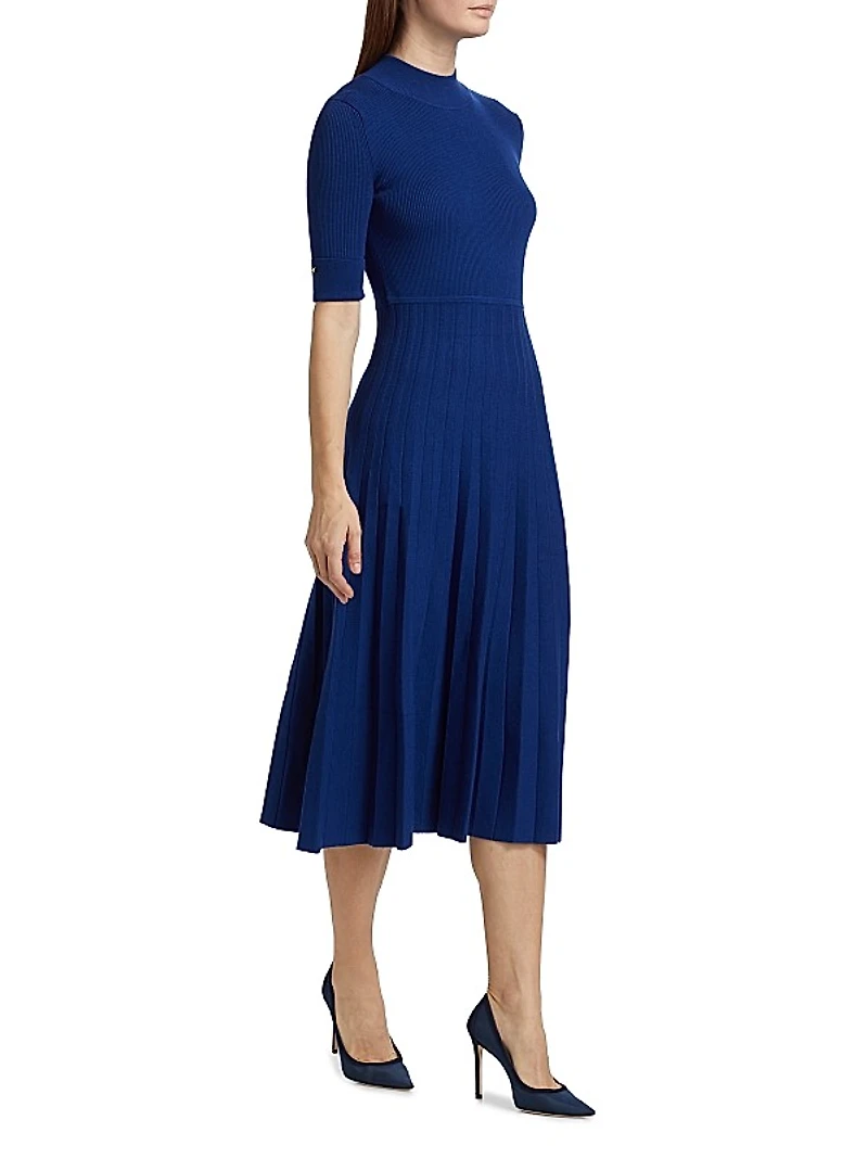 Kamala Mock Turtleneck Midi-Dress