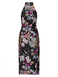 Aldana Embellished Sleeveless Midi-Dress