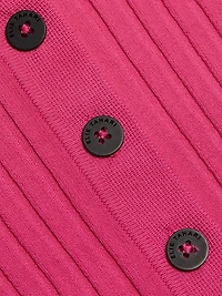 Mariella Rib-Knit Polo Cardigan