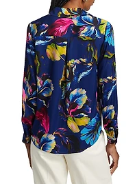 The Madeline Daphne Garden Floral Silk Shirt