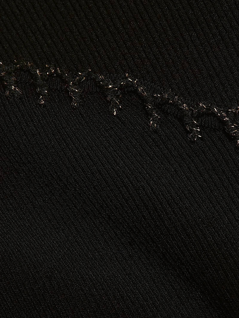 The Maddie Rib-Knit Sweetheart Midi-Dress