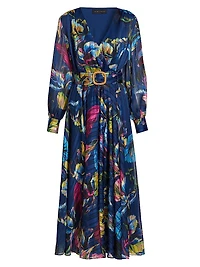 Milena Floral Belted Maxi Dress