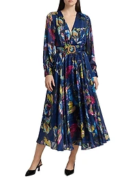 Milena Floral Belted Maxi Dress