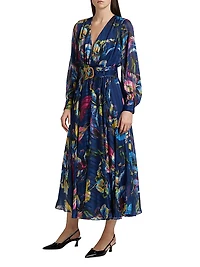 Milena Floral Belted Maxi Dress
