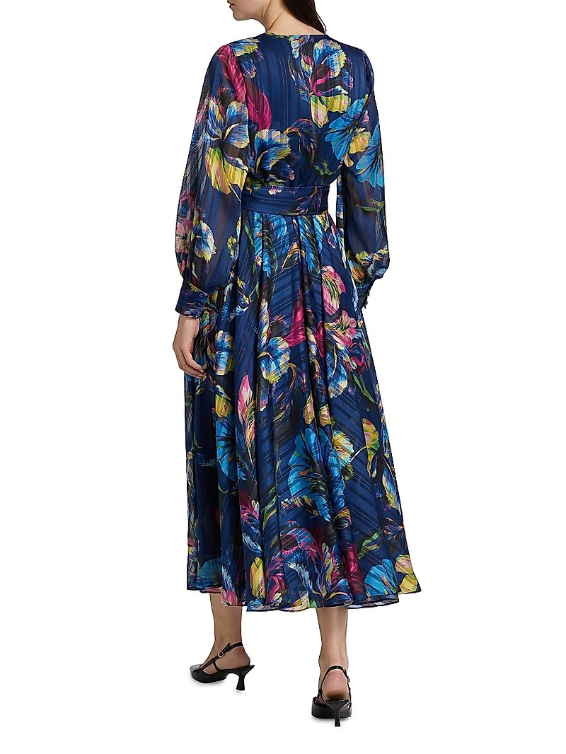 Milena Floral Belted Maxi Dress