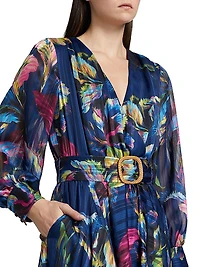 Milena Floral Belted Maxi Dress