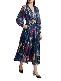 Milena Floral Belted Maxi Dress