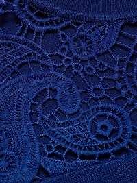 Felicity Crochet Mock-Turtleneck Sweater