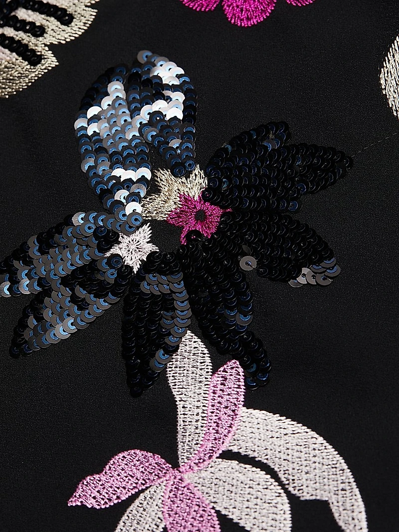 Bailey Floral Embellished Button-Front Blouse