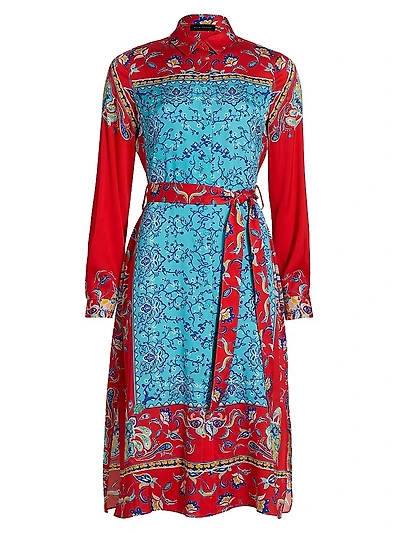 The Paulina Isle of Capri Silk Printed Dress