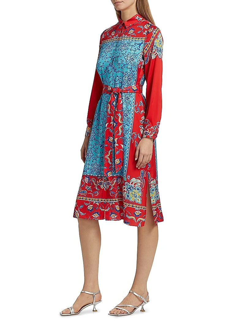 The Paulina Isle of Capri Silk Printed Dress