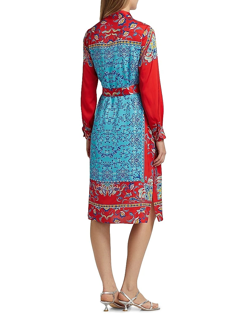 The Paulina Isle of Capri Silk Printed Dress