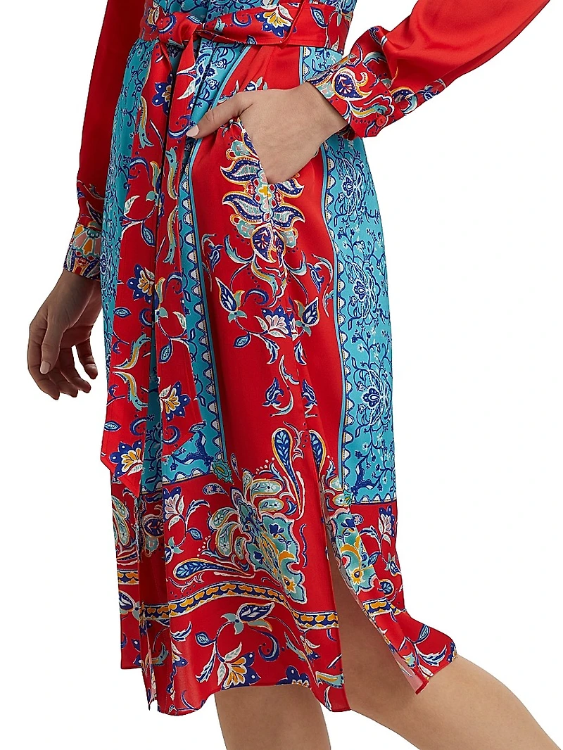 The Paulina Isle of Capri Silk Printed Dress
