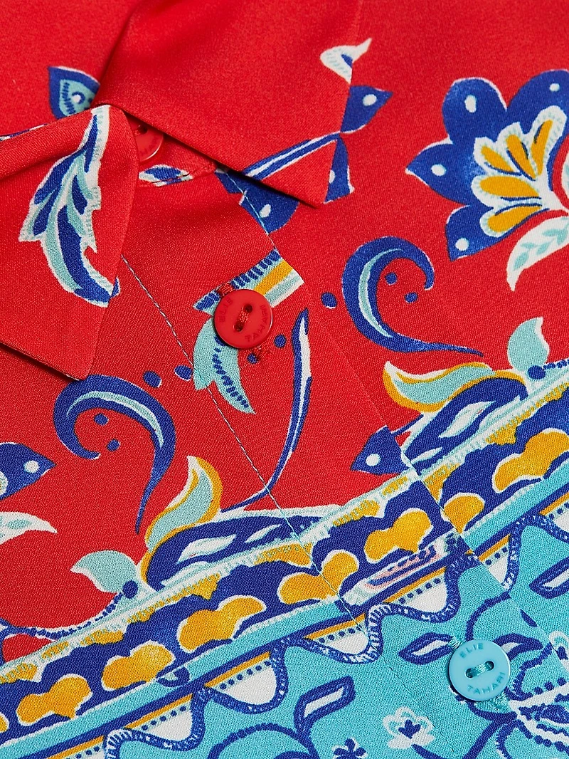 The Paulina Isle of Capri Silk Printed Dress