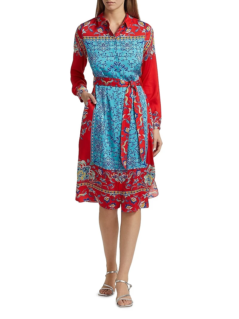 The Paulina Isle of Capri Silk Printed Dress