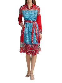 The Paulina Isle of Capri Silk Printed Dress