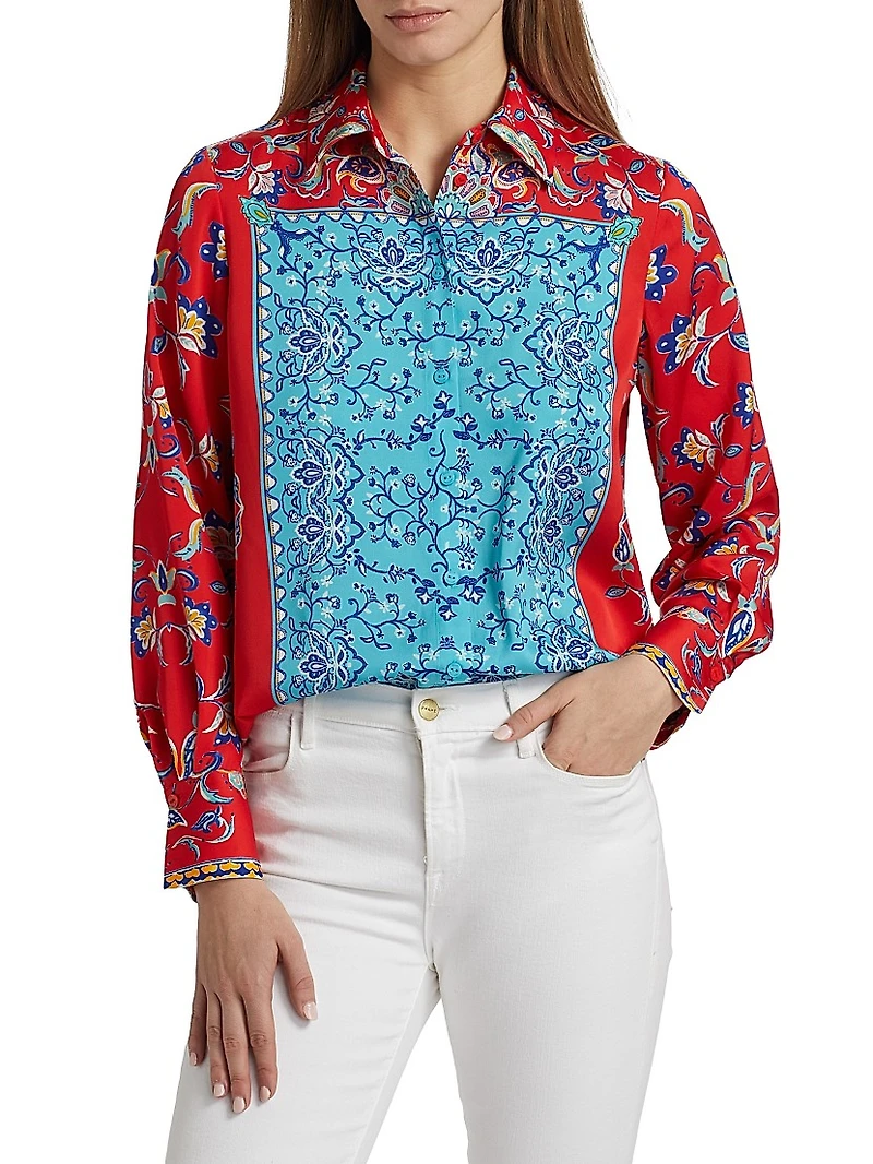 The Haven Isle of Capri Silk Printed Shirt