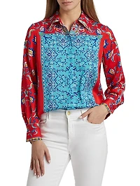 The Haven Isle of Capri Silk Printed Shirt