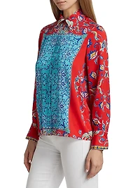 The Haven Isle of Capri Silk Printed Shirt
