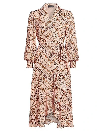 The Linnea Gilded Chain Print Midi-Dress