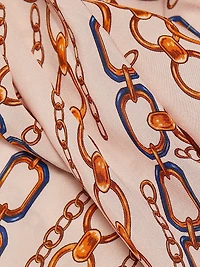 The Linnea Gilded Chain Print Midi-Dress