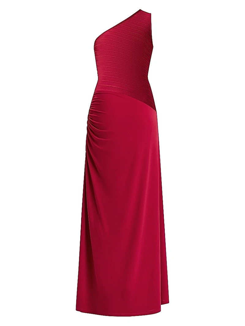 Camellia Bandage One-Shoulder Gown