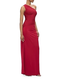 Camellia Bandage One-Shoulder Gown