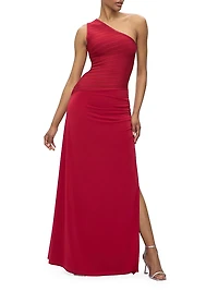 Camellia Bandage One-Shoulder Gown