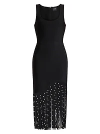 Reagan Hardware Fringe Midi-Dress