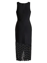 Reagan Hardware Fringe Midi-Dress