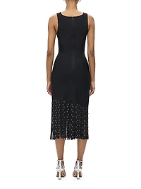 Reagan Hardware Fringe Midi-Dress