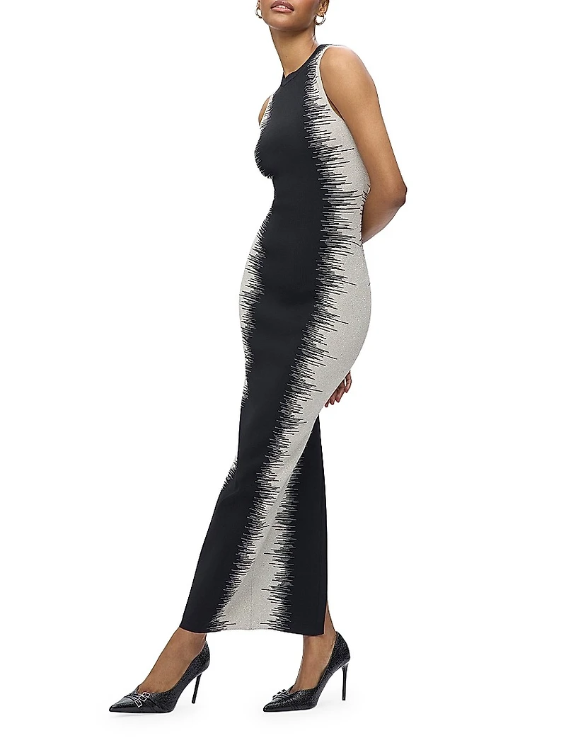 Ruby Intarsia Body-Con Gown