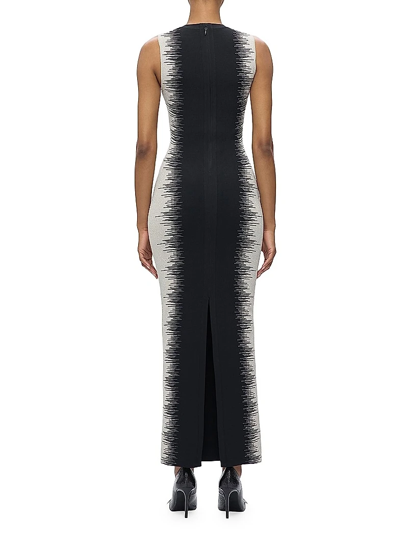 Ruby Intarsia Body-Con Gown