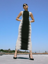 Ruby Intarsia Body-Con Gown