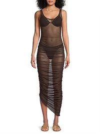 Stevie Sheer Cover-Up Midi-Dress