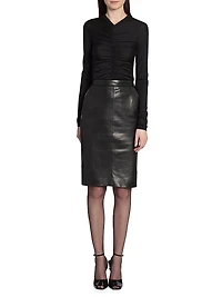 Pencil Skirt in Lambskin