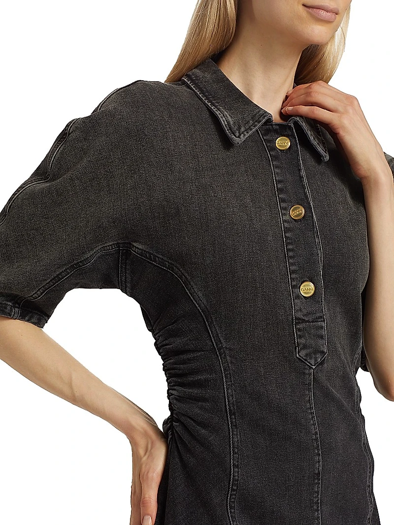 Tint Edge Denim Mini Shirtdress