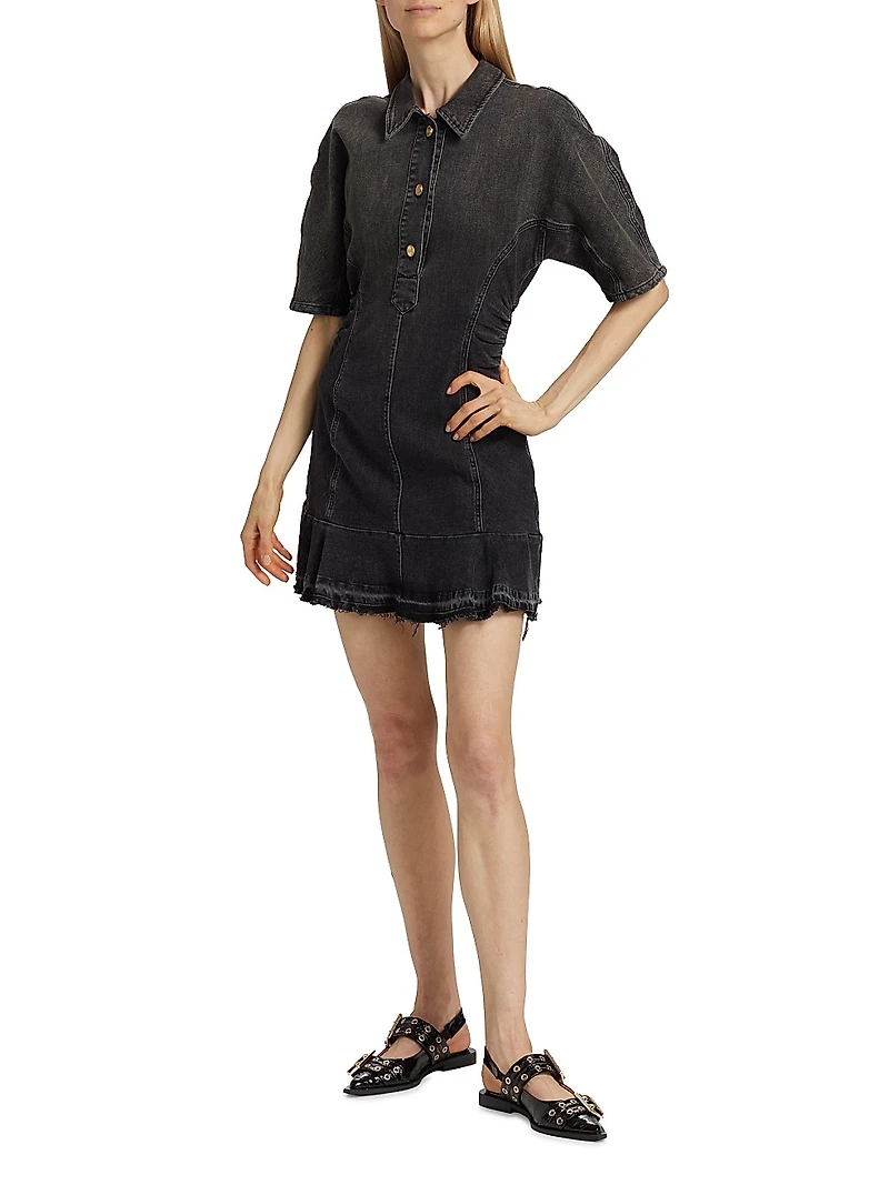 Tint Edge Denim Mini Shirtdress